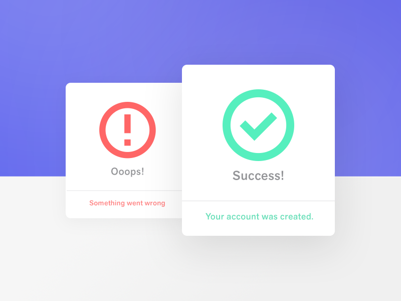 Flash Message - Day 011 #dailyui by Ennio Dybeli on Dribbble