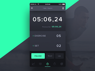 Workout Tracker - Day 041 #dailyui dailyui data exercise fitness gym stopwatch time timer tracker weightlifting workout