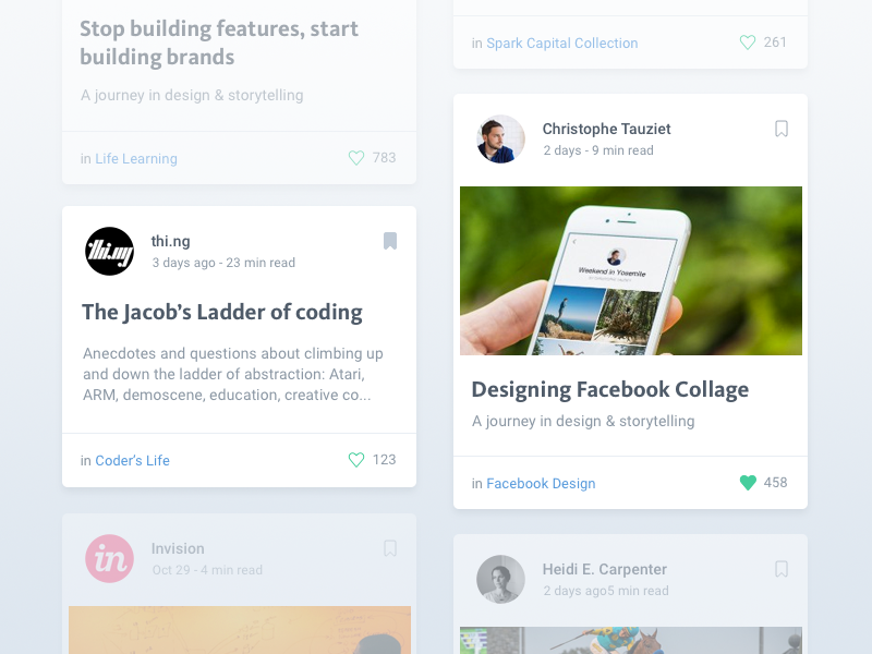 Activity Feed - Day 047 #dailyui article social reading medium feed activity dailyui