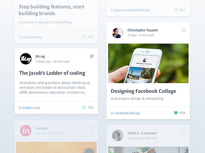 Activity Feed - Day 047 #dailyui activity article dailyui feed medium reading social