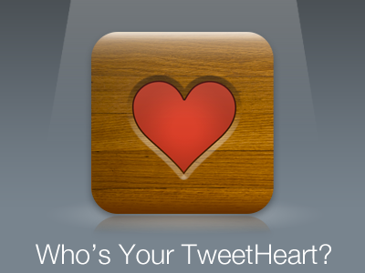 Who's Your TweetHeart? heart iphone wood