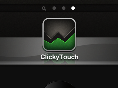 ClickyTouch - for Clicky Web Analytics black green iphone