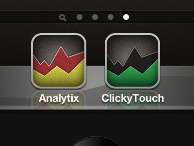 Analytix for iPhone black graph iphone red yellow