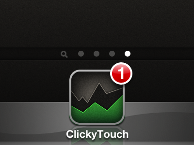 ClickyTouch 1.3 Teaser black chart green ipad iphone