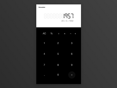 Minimal Calculator - Ramsulator calculator design flat minimal oldschool rams retro