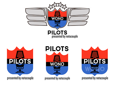 Pilots Podcast Branding badge comedy notacouple pilots podcast wings