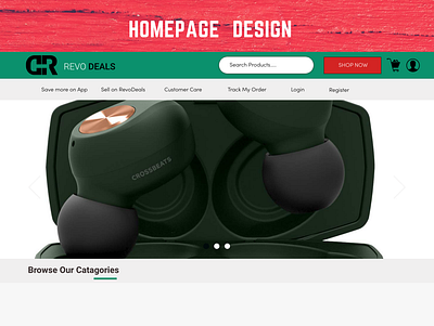 HOMEPAGE Web Design for an eCommerce Website adobe xd ecommerce website design landing page design online shopping webpagedesign