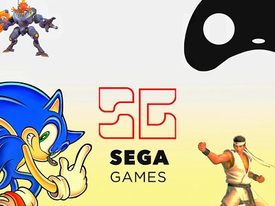 Sega games rebranded Logo illustrator logo design minimal logo modern logo design rebranding