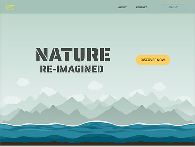 Nature Lovers Website Landing Page landing page design landing page ui nature travellers