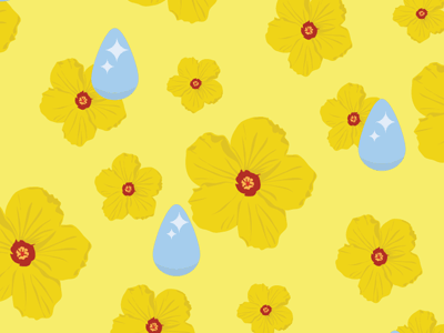 Flowers and Raindrops from The Big Count flowers illustration illustrator raindrop vector