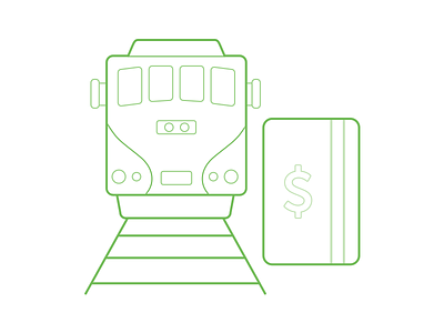 Benefits Illustration: Commuter Costs benefits caltrain card commuter illustration illustrator metro pass train