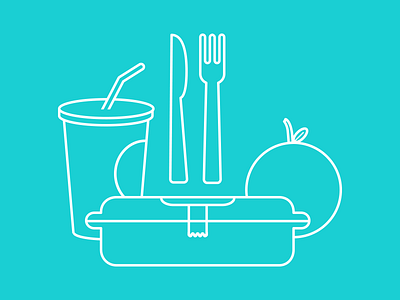 Lunch & Snacks benefits drink fork illustration illustrator knife lunch meal orange utensils