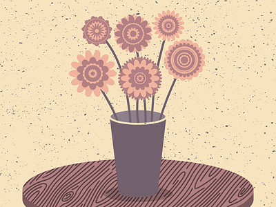 Getting floral flowers texture vase vector