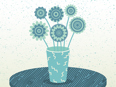 Getting floral - take 2 flowers texture vase vector