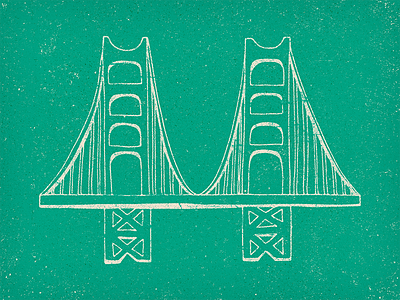 SF Series: Golden Gate Bridge bridge golden gate hand drawn san francisco sf