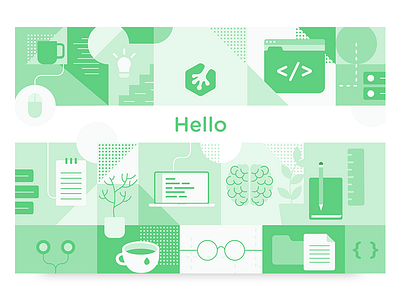 Hello there illustration treehouse vector