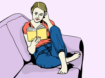 Another reader, for funsies book drawing illustration reading