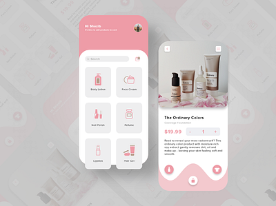 Beauty Product App UI Design adobe illustrator adobe photoshop adobe xd app app design art creative design graphic design icon illustration inspiration interaction mockup ui uidesign uiux uiuxdesign uiuxdesigner uxdesign