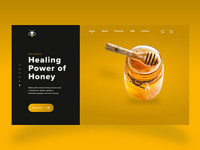 Power of Honey Web UI Design adobe xd app app design art creative design designer graphic design illustration inspiration mockup ui uidesign uiux uiuxdesign uiuxdesigner ux uxdesign web design wireframe