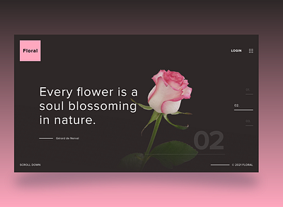 Flower Blossom Web UI Design adobe xd app app design art blossom brand creative design designer flower graphic design illustration inspiration ui uidesign uiux uiux designer uiuxdesign ux uxdesign