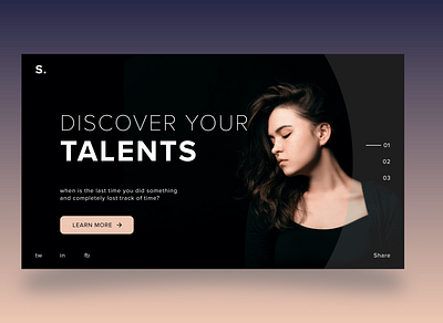 Talent Web UI Design adobe xd app app design art creative design designer graphic design illustration inspiration modeling models talent ui uidesign uidesigner uiux uiuxdesign uiuxdesigner uxdesign