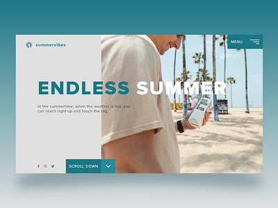 Summer Web UI Design adobe xd app app design art creative design graphic design illustration inspiration summer ui uiux uiux designer uiuxdesign uiuxdesigner ux uxdesign web web ui webdesign