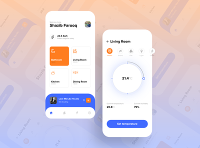 Smart Home Mobile App UI Design adobe xd app app design art cloud computing creative design designer digital home graphic design illustration inspiration smarthome ui ui design uiux uiuxdesign uiuxdesigner uxdesign wifi