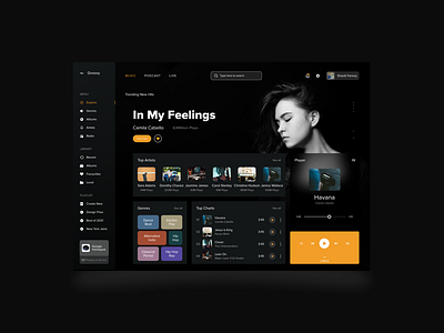 Music Player Web UI Design