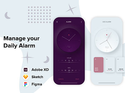 Alarm Mobile App UI Design