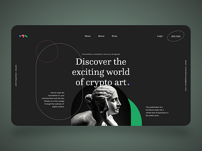 Crypto Art Web UI Design