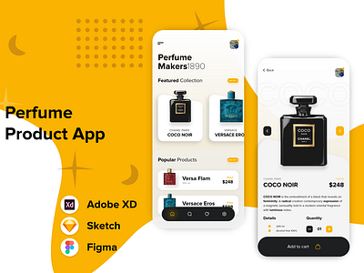 Perfume Product Mobile UI Design