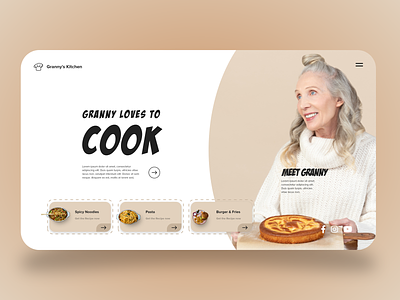 Granny Kitchen Web App UI Design adobe xd app app design art creative design graphic design illustration inspiration ui ui design uiux uiux designer uiuxdesign uiuxdesigner uxdesign web app web design web ui web uiux