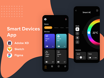 Smart Home Devices Mobile App UI Design