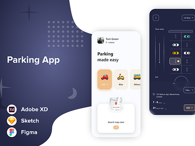 Parking Mobile App UI Design