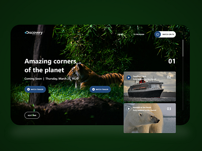 Animal Planet Web UI Design adobe xd app app design art creative design designer graphic design illustration inspiration ui ui design uiux uiuxdesign uiuxdesigner uxdesign web ui web ui design web ui kit web uiux