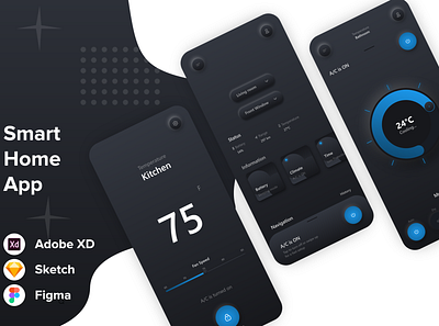 Smart Home App UI Design adobe xd app app design art creative design designer graphic design illustration inspiration mobile app mobile design mobile ui mobile uiux ui ui design uiux uiuxdesign uiuxdesigner uxdesign