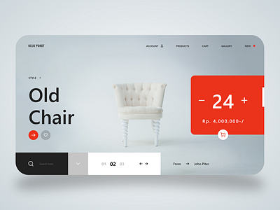 Old Chair Web UI Design adobe xd app app design art creative design graphic design illustration inspiration ui uidesign uiux uiux designer uiuxdesign uiuxdesigner uxdesign web ui web ui design web ui kit web uiux