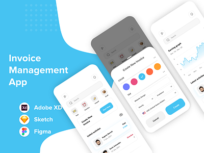 Invoice Management App UI Design adobe xd app app design art creative design designer graphic design illustration inspiration mobile app mobile design mobile ui mobile uiux ui ui design uiux uiuxdesign uiuxdesigner uxdesign