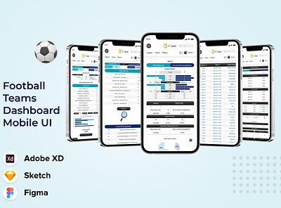 Football Dashboard Mobile UI Design app app design art branding design graphic design illustration inspiration logo mobileui mobileuidesign mobileuikit mobileuiux ui uidesign uiux uiuxdesign uxdesign