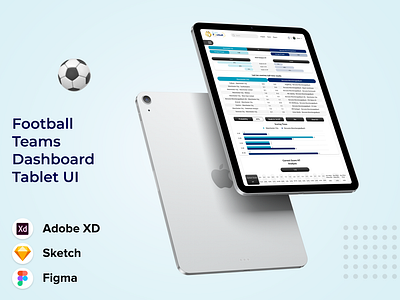 Football Dashboard Tablet UI Design app app design art branding design graphic design illustration inspiration logo mobileui mobileuiux mobileuiuxdesign mobileux tabletui tabletuidesign ui uidesign uiux uiuxdesign uxdesign