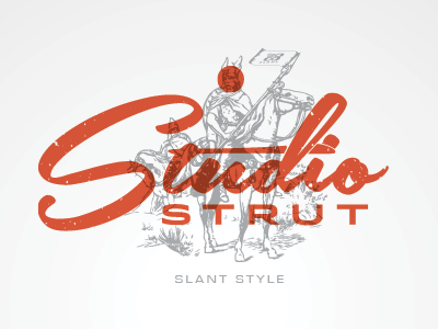 Studio Strut flag horse slant southern aire strut studio style text typography viking