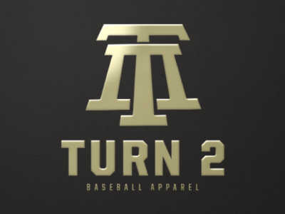 Turn 2 Baseball 2 apparel baseball foil gold logo t type united