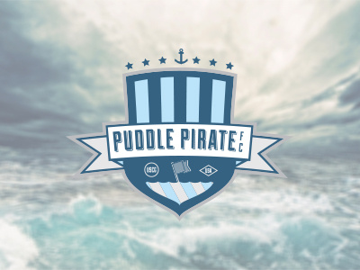 Ppfc Logo B anchor flag football logo puddle pirate ribbon sea soccer sports stars team usa