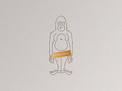 Bare... foot censored drawing hairy illustration line work sasquatch vector yeti