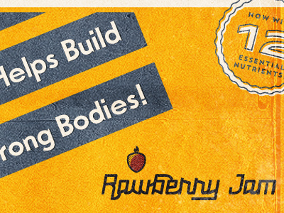 Rawberry ad cover photo facebook jam rawberry strong bodies texture vintage