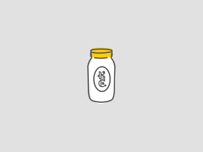 Mason-Dixon Jar illustration mason jar monogram simple wedding yellow