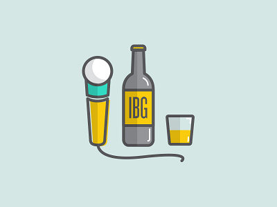 Turn down for what?... beer booze ibg icons microphone shot simple thick lines wedding whiskey