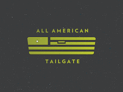 All American america army green design patriotic star tailgate truck