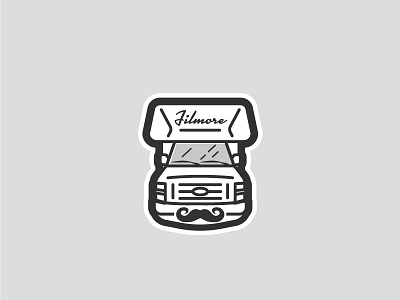 Filmore automobile illustration logo mustache rv sticker xmas gift