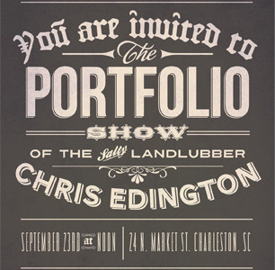 Puddleinvitation black invitation portfolio typography white